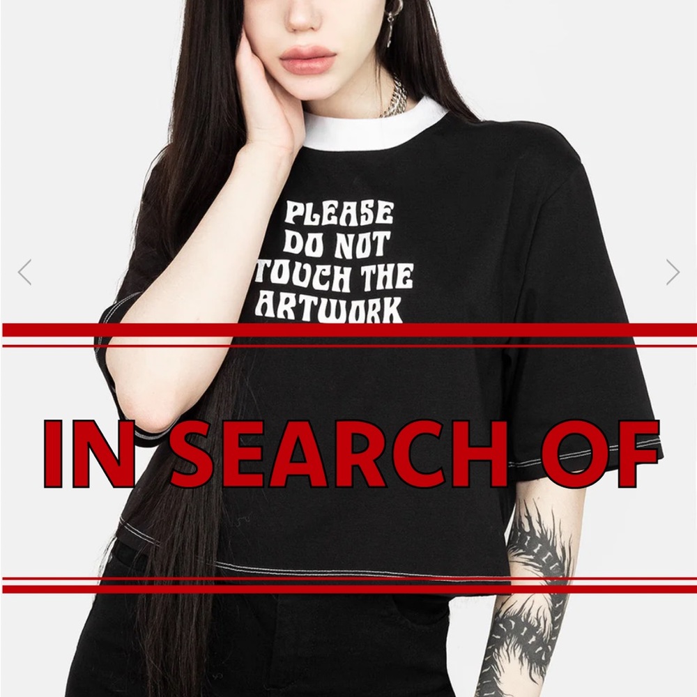 IN SEARCH OF ISO Disturbia muse boxy crop top